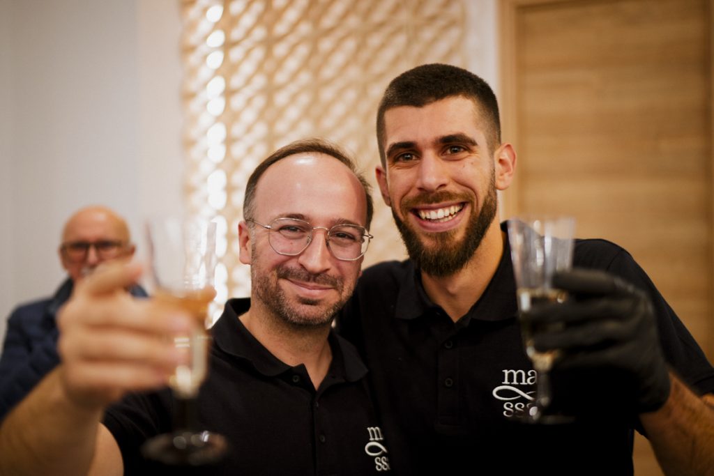 Alberto y Jesús en la inauguración de Massa